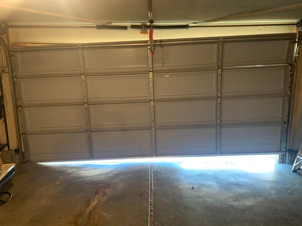 stuck garage door